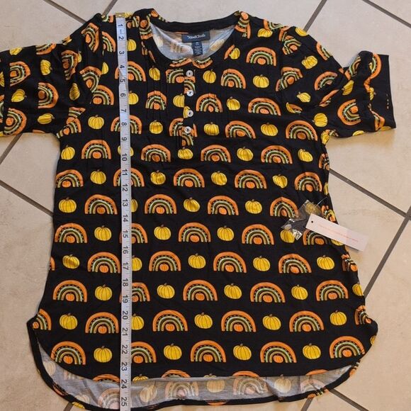NWT ModCloth Winning Them Over Top Black Orange Pumpkin Halloween Size M - Picture 11 of 11